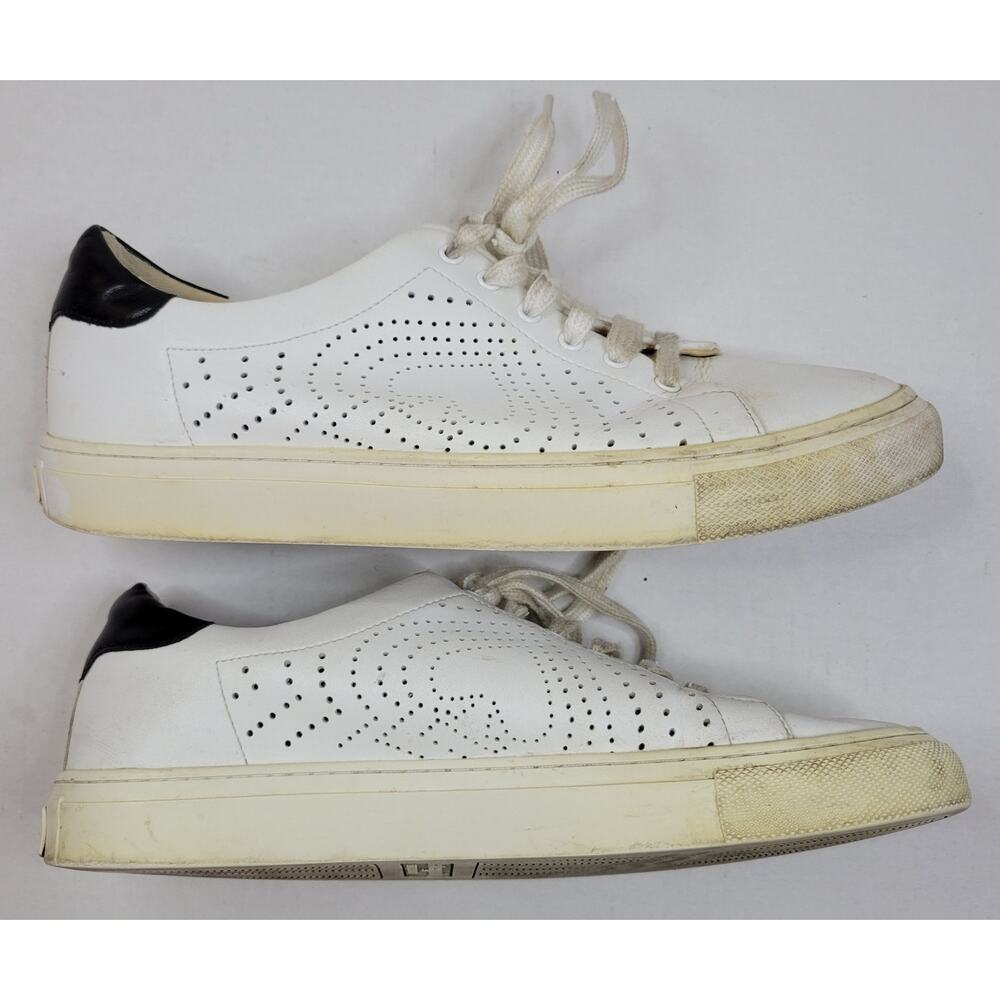 Kate Spade Ashlyn White Perforated Leather Casual Sneakers Women's Size 8.5